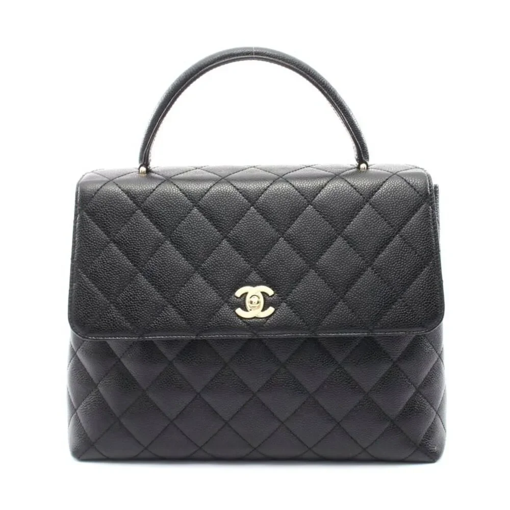 Chanel Caviar Skin Matelasse Top Handle Bag
